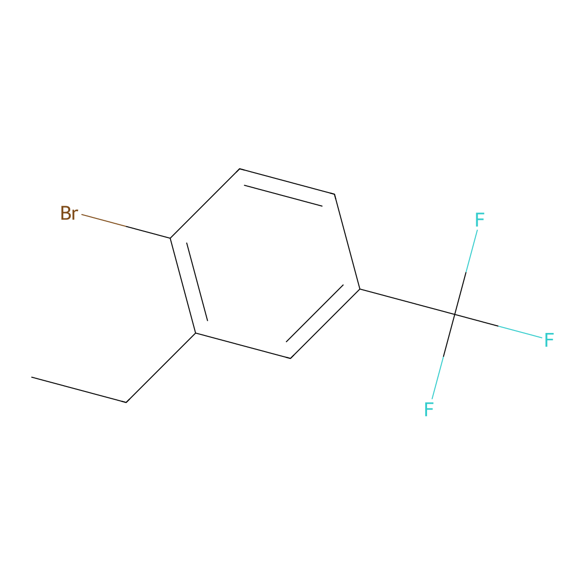 1-Bromo-2-ethyl-4-(trifluoromethyl)benzene molecular structure, CAS 1823056-60-5