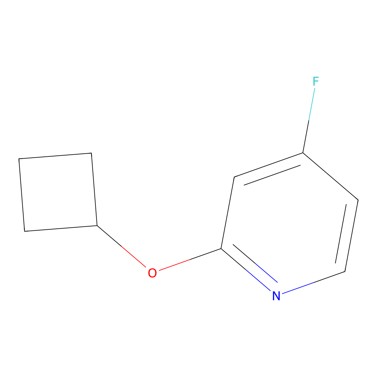 2-Cyclobutoxy-4-fluoropyridine molecular structure, CAS 1823057-04-0