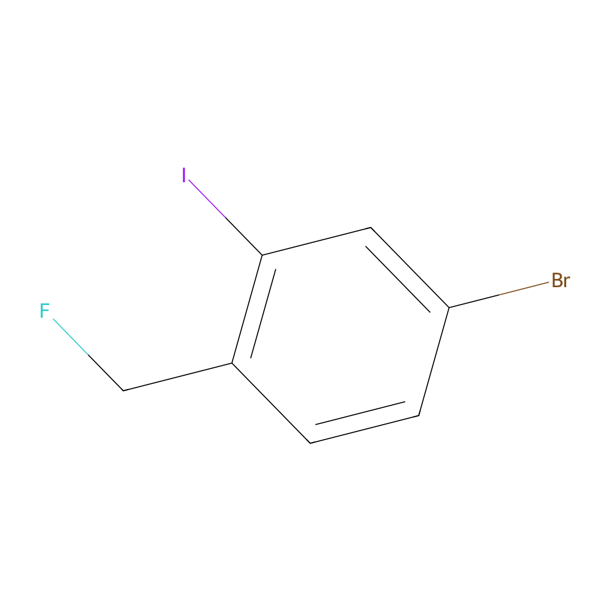 4-Bromo-1-(fluoromethyl)-2-iodobenzene molecular structure, CAS 1823057-30-2