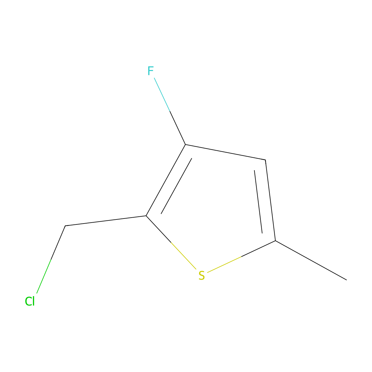 2-(Chloromethyl)-3-fluoro-5-methylthiophene molecular structure, CAS 1823061-51-3