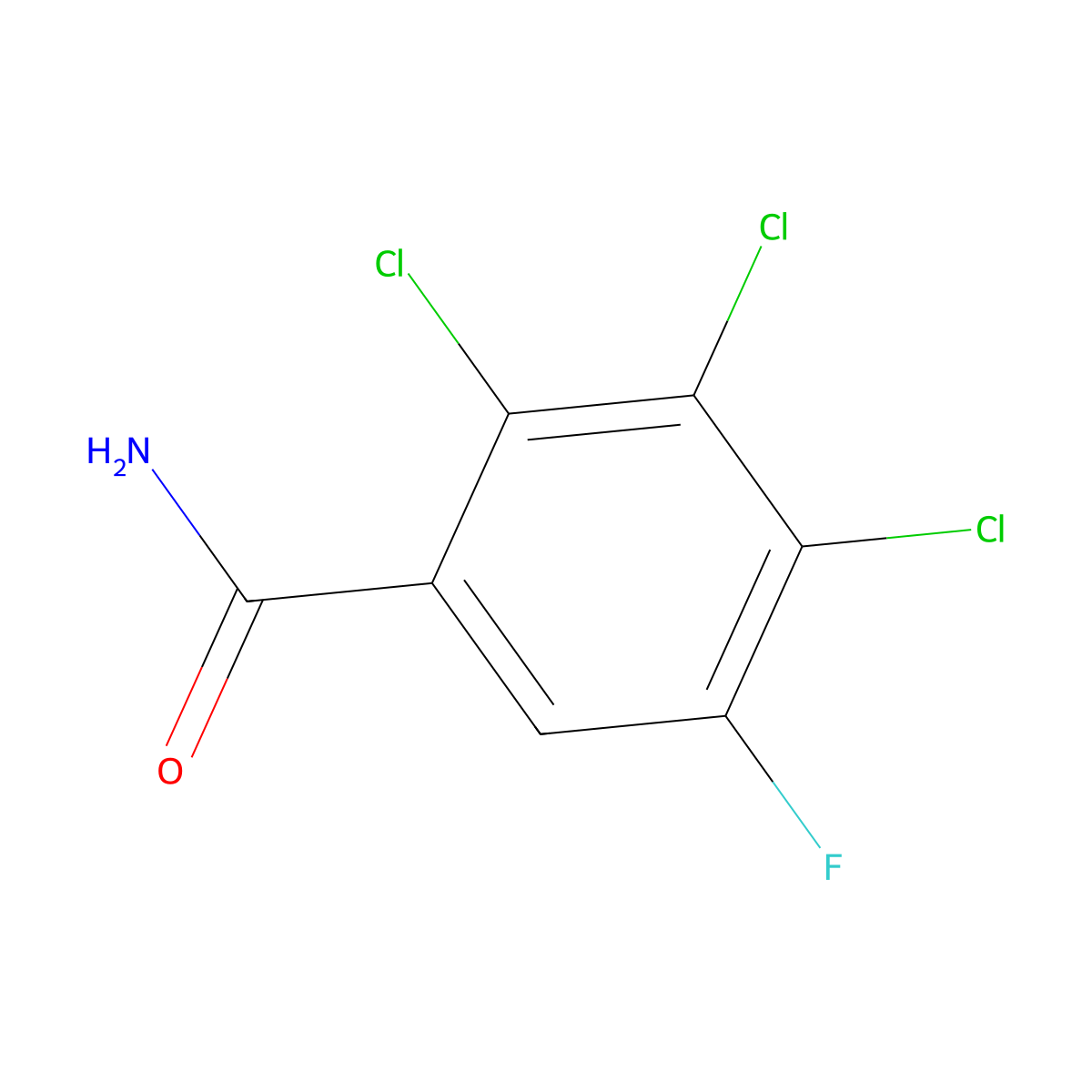 5-Fluoro-2,3,4-trichlorobenzamide molecular structure, CAS 1823069-20-0