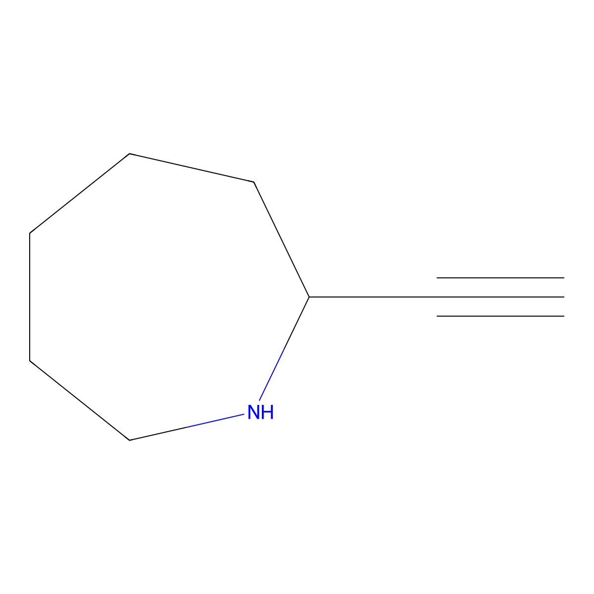 2-Ethynylazepane molecular structure, CAS 1823074-08-3