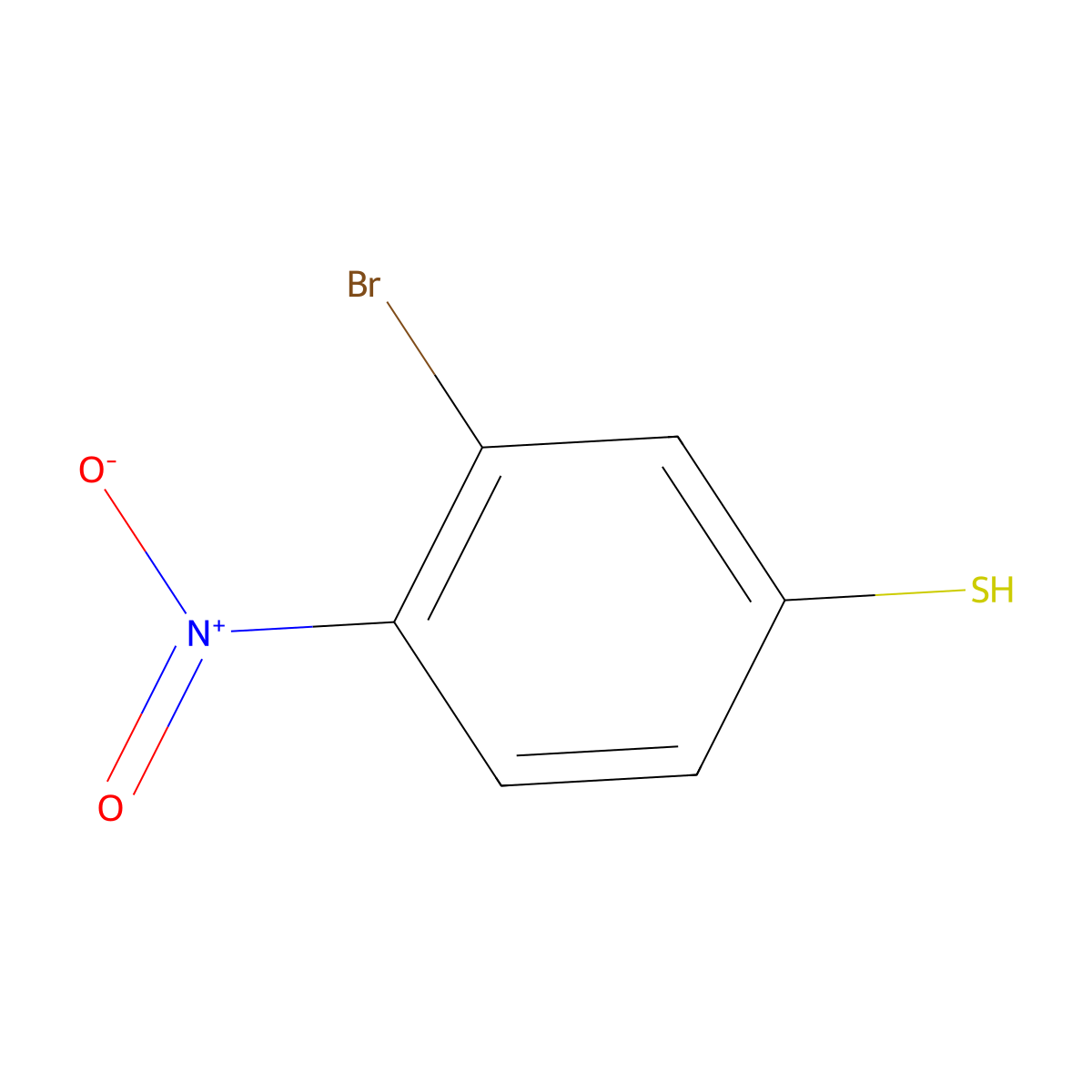 3-Bromo-4-nitrobenzenethiol molecular structure, CAS 1823075-44-0