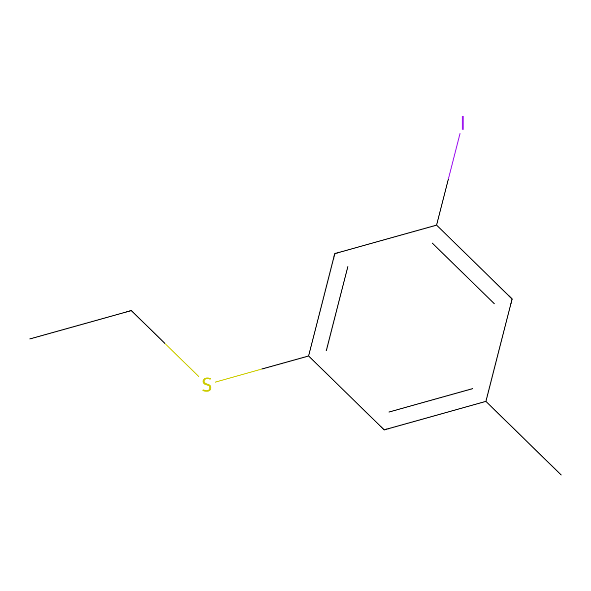 Ethyl(3-iodo-5-methylphenyl)sulfane molecular structure, CAS 1823084-98-5