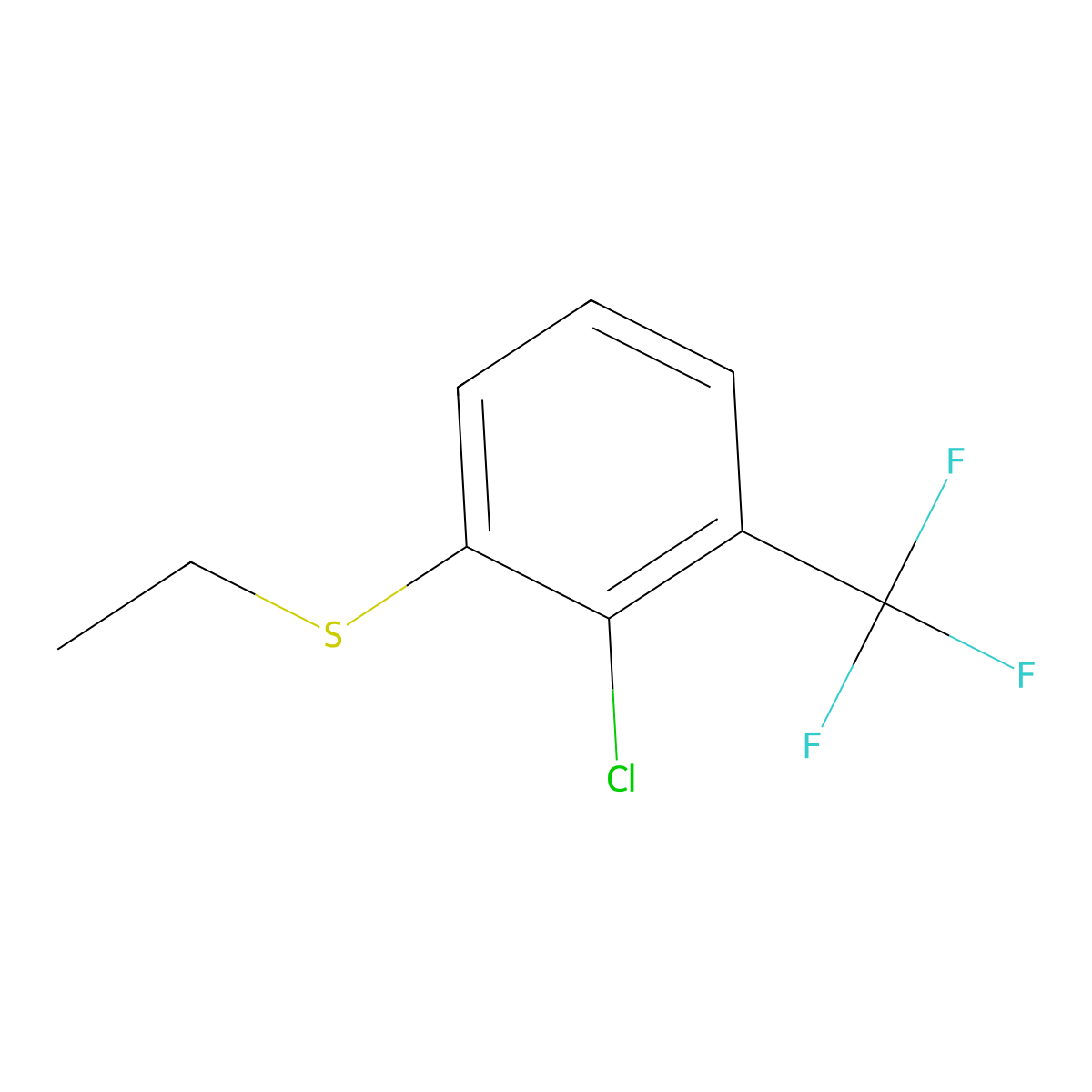 2-Chloro-1-(ethylthio)-3-(trifluoromethyl)benzene molecular structure, CAS 1823085-83-1