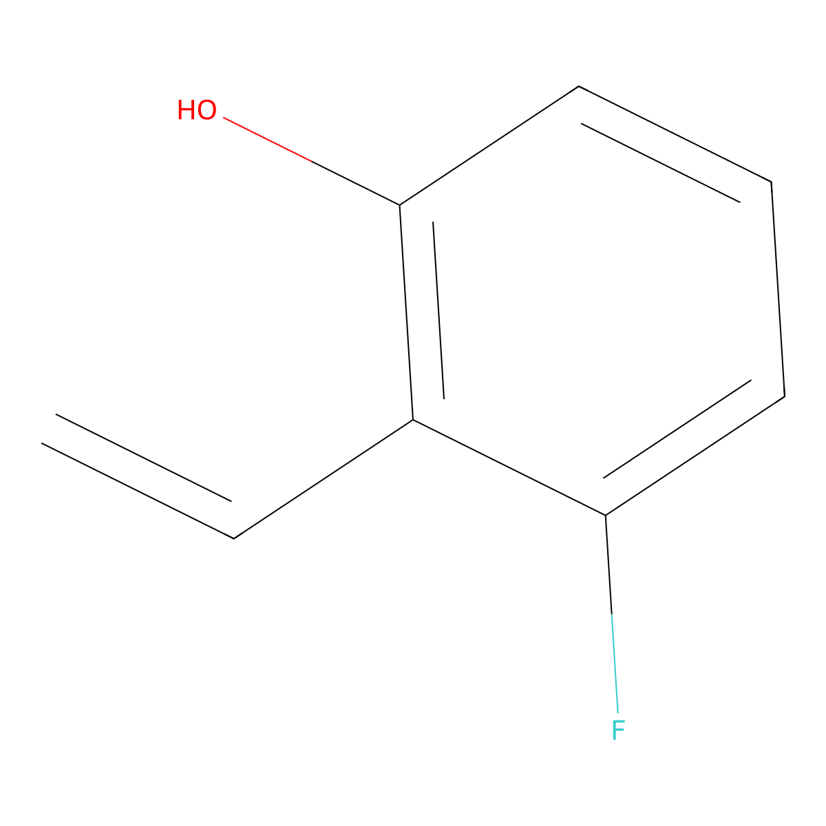 3-Fluoro-2-vinylphenol molecular structure, CAS 1823094-20-7