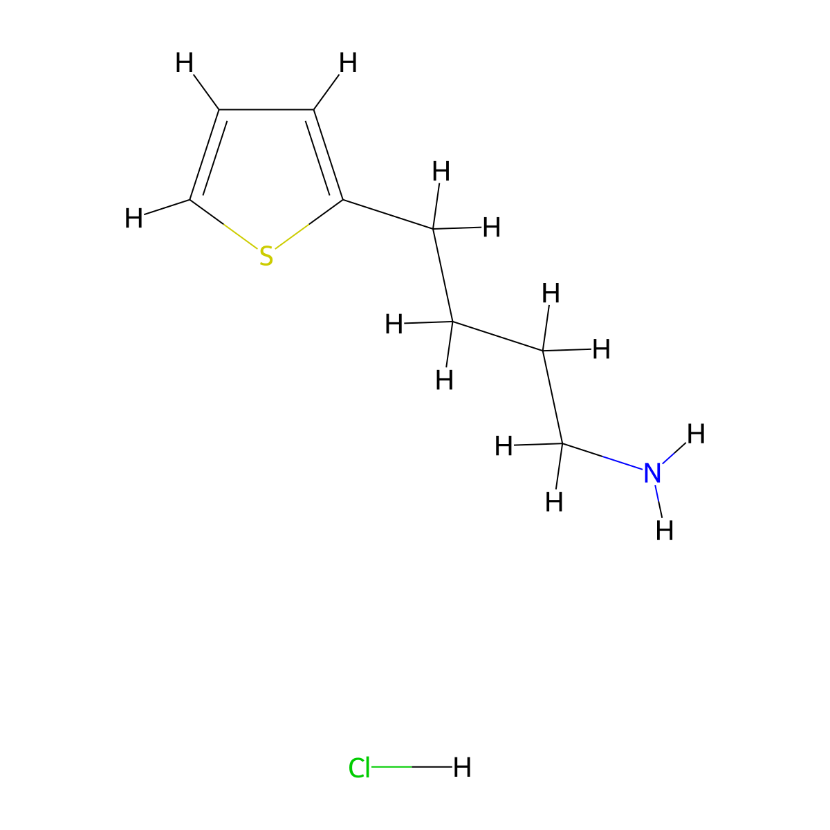 4-(Thiophen-2-yl)butan-1-aminehydrochloride molecular structure, CAS 1823102-31-3