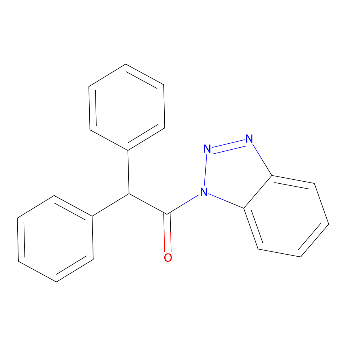 1-(1H-1,2,3-Benzotriazol-1-yl)-2,2-diphenylethan-1-one molecular structure, CAS 182318-00-9