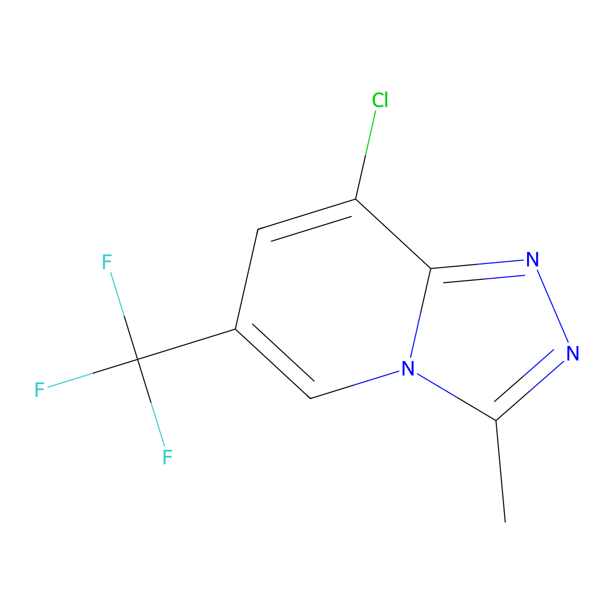 8-Chloro-3-methyl-6-(trifluoromethyl)-[1,2,4]triazolo[4,3-a]pyridine molecular structure, CAS 1823182-33-7