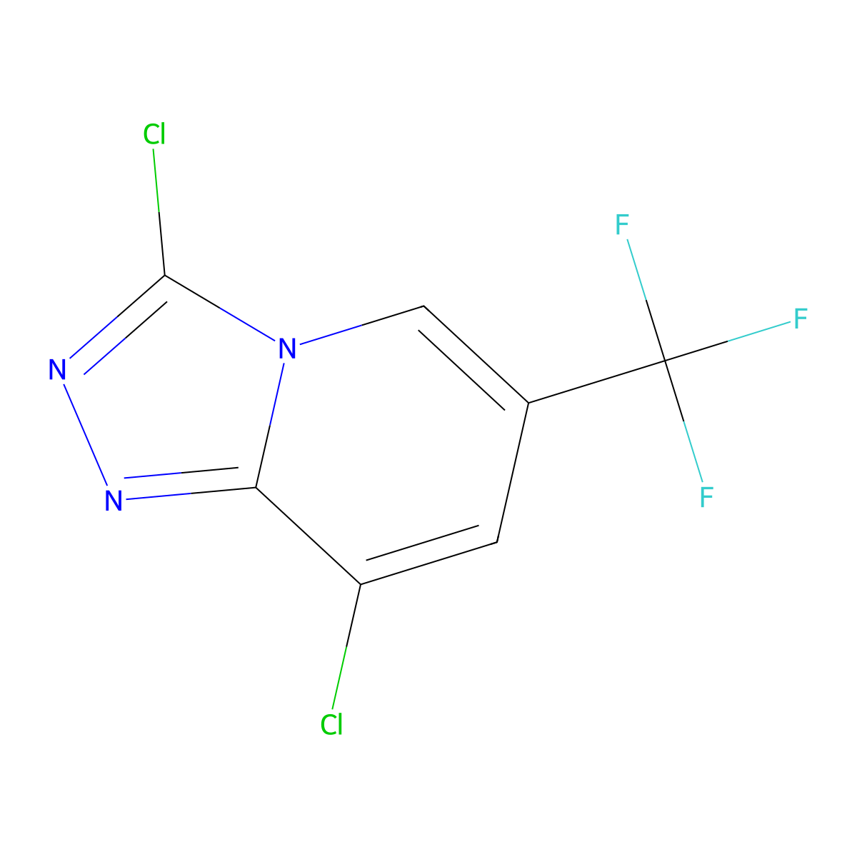 3,8-Dichloro-6-(trifluoromethyl)-[1,2,4]triazolo[4,3-a]pyridine molecular structure, CAS 1823182-47-3
