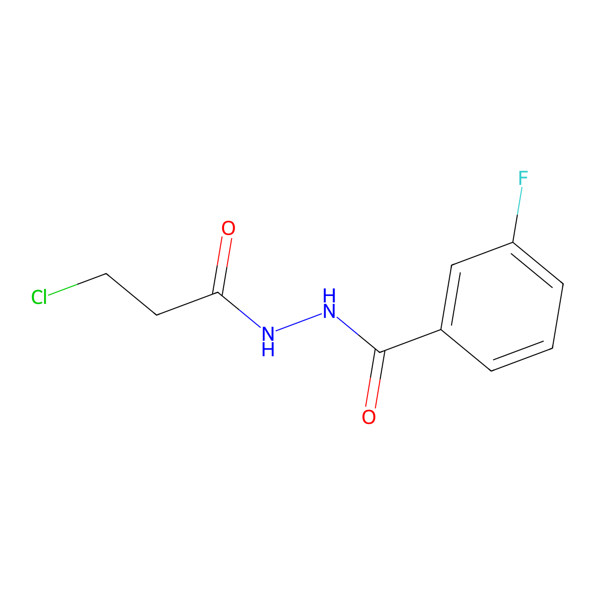 N'-(3-chloropropanoyl)-3-fluorobenzohydrazide molecular structure, CAS 1823182-50-8