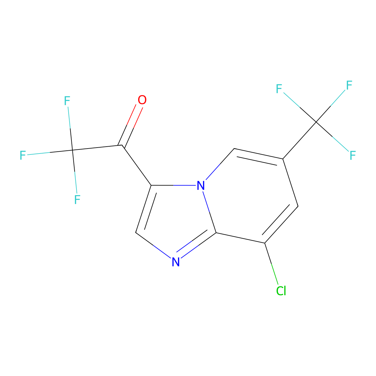 1-(8-Chloro-6-(trifluoromethyl)imidazo[1,2-a]pyridin-3-yl)-2,2,2-trifluoroethanone molecular structure, CAS 1823182-59-7