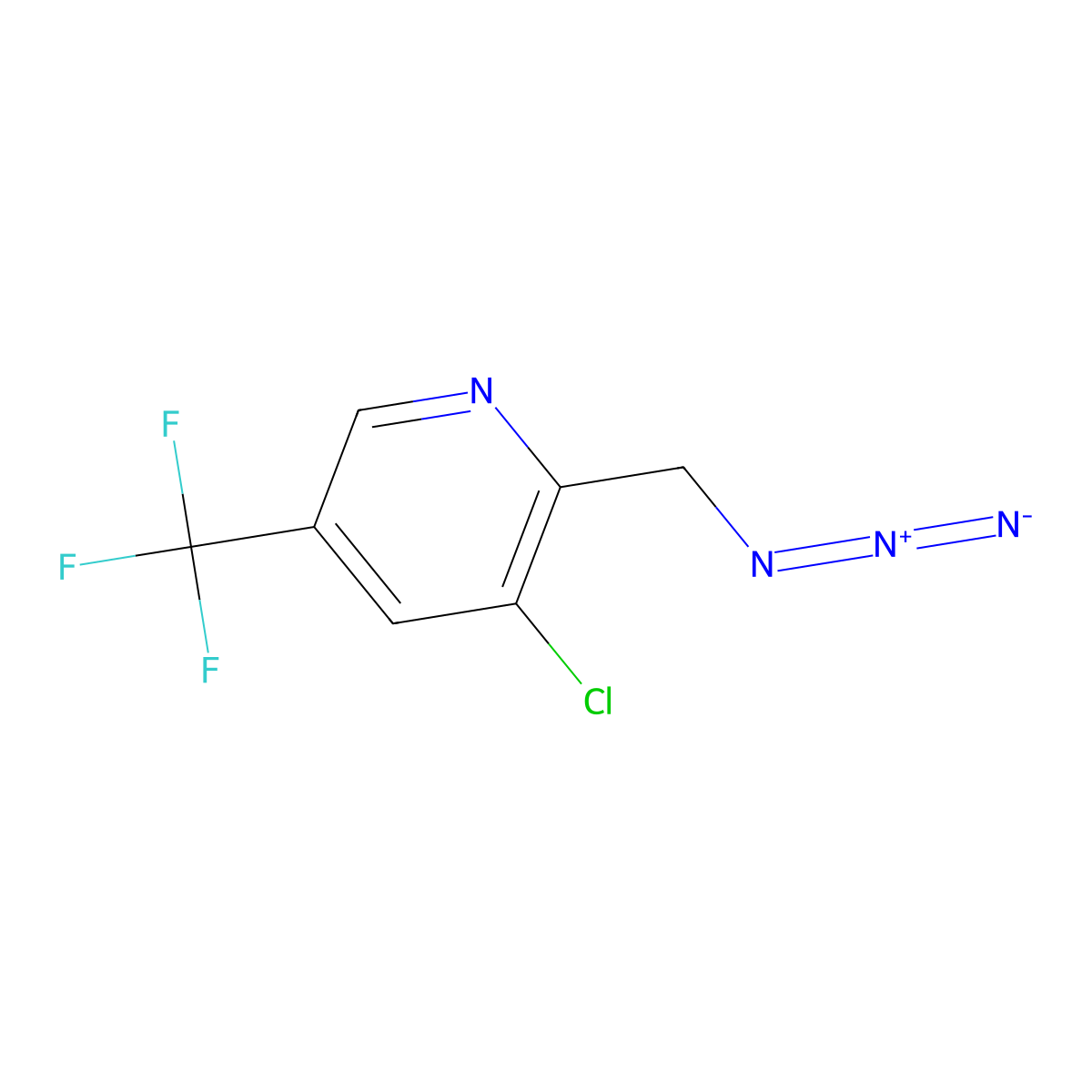 2-(Azidomethyl)-3-chloro-5-(trifluoromethyl)pyridine molecular structure, CAS 1823183-61-4