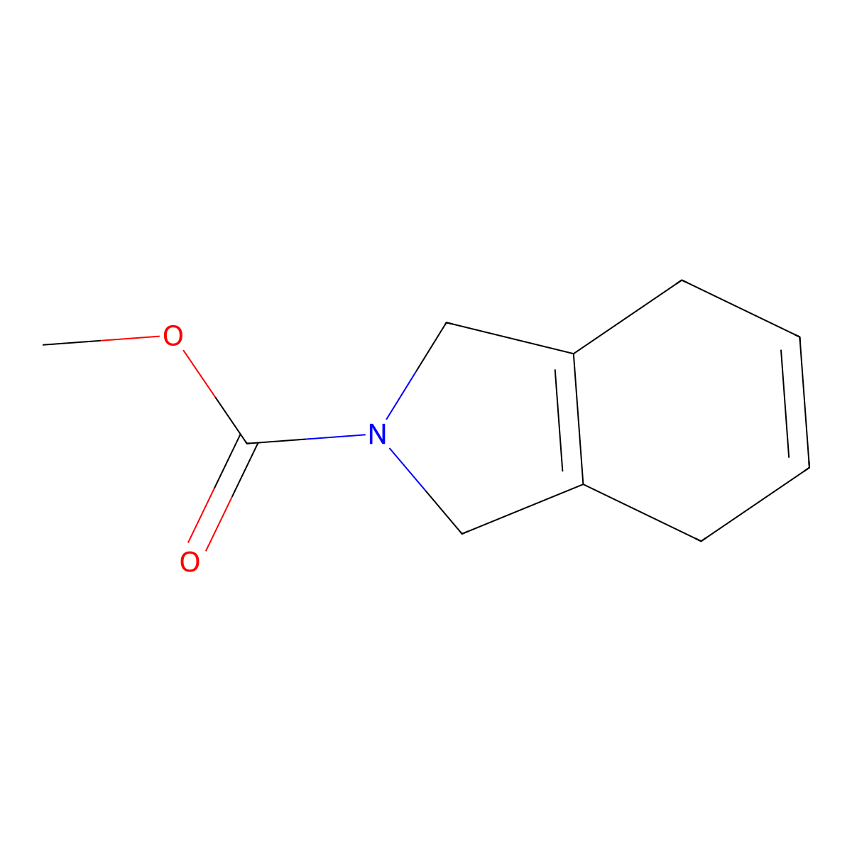 Methyl 1,3,4,7-tetrahydro-2H-isoindole-2-carboxylate molecular structure, CAS 1823183-69-2