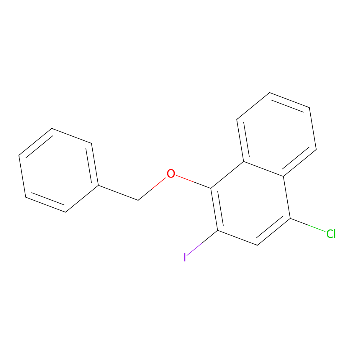 1-(Benzyloxy)-4-chloro-2-iodonaphthalene molecular structure, CAS 1823183-76-1