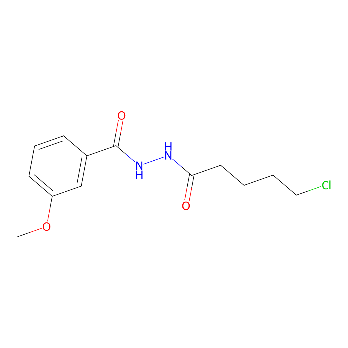 N'-(5-chloropentanoyl)-3-methoxybenzohydrazide molecular structure, CAS 1823184-02-6