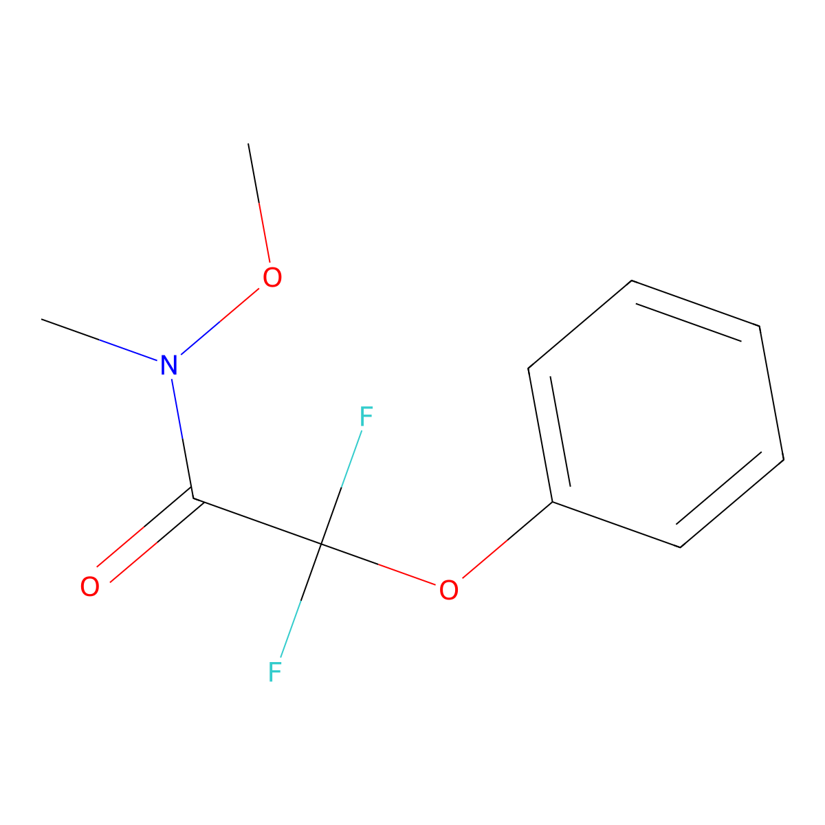 2,2-difluoro-N-methoxy-N-methyl-2-phenoxyacetamide molecular structure, CAS 1823188-11-9