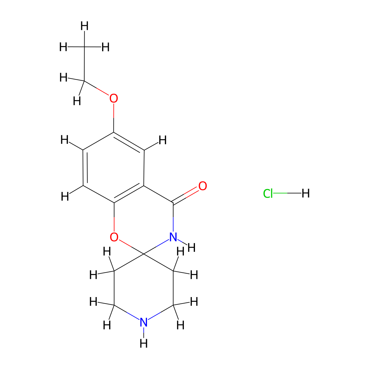 6-ethoxyspiro[benzo[e][1,3]oxazine-2,4'-piperidin]-4(3H)-one hydrochloride salt molecular structure, CAS 1823188-30-2