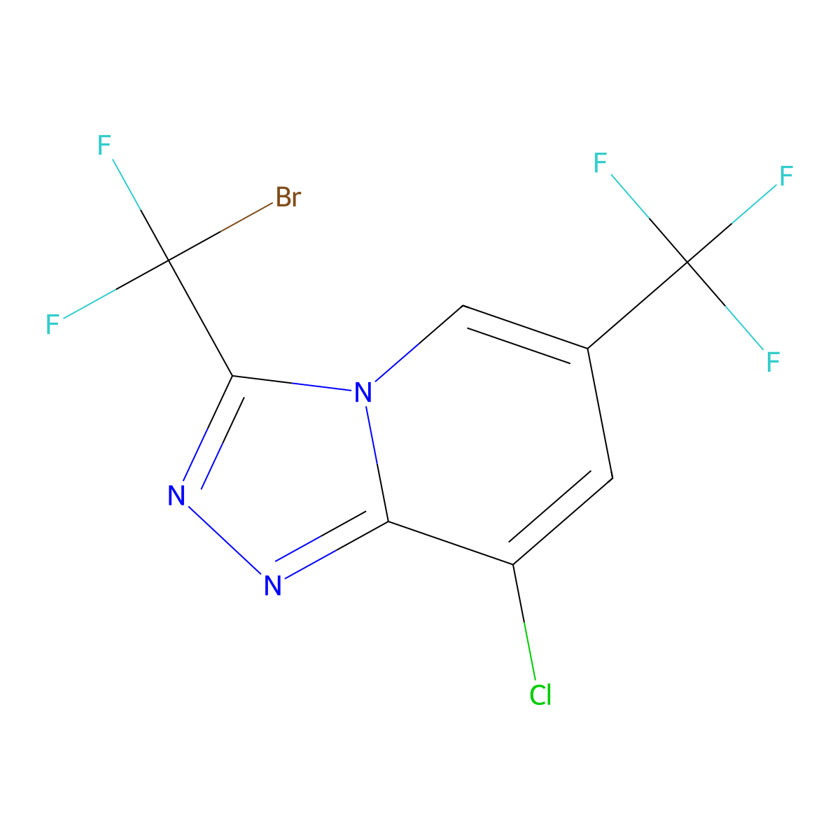 3-(Bromodifluoromethyl)-8-chloro-6-(trifluoromethyl)-[1,2,4]triazolo[4,3-a]pyridine molecular structure, CAS 1823188-41-5