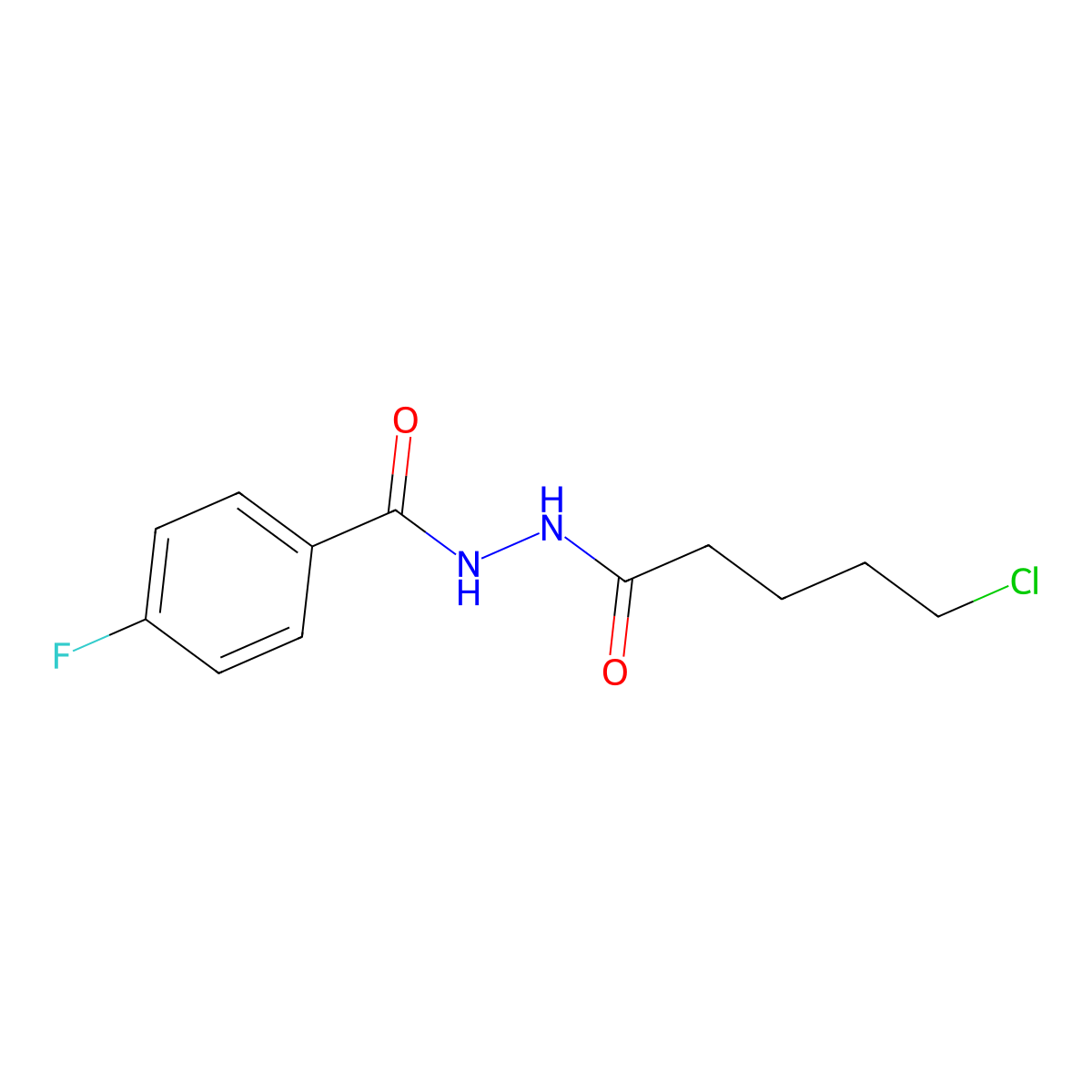N'-(5-chloropentanoyl)-4-fluorobenzohydrazide molecular structure, CAS 1823188-46-0