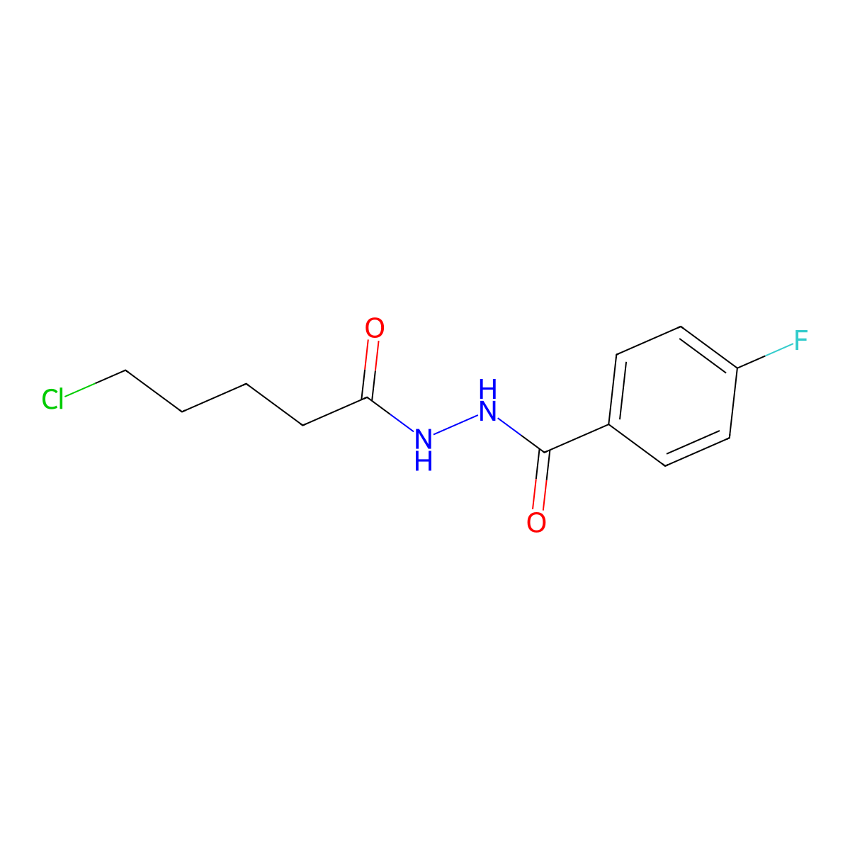 N'-(5-chloropentanoyl)-4-fluorobenzohydrazide molecular structure, CAS 1823188-46-0