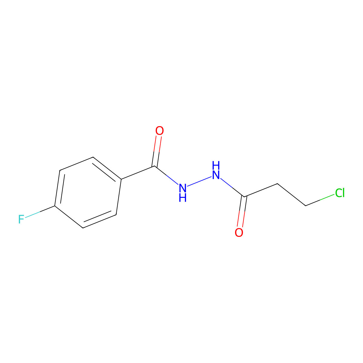N'-(3-chloropropanoyl)-4-fluorobenzohydrazide molecular structure, CAS 1823188-48-2