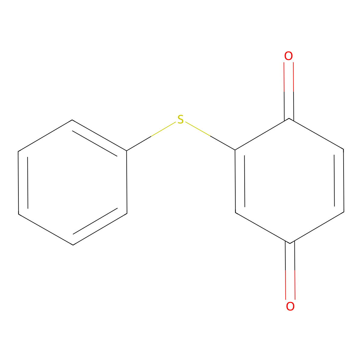 Phenylthiobenzoquinone molecular structure, CAS 18232-03-6