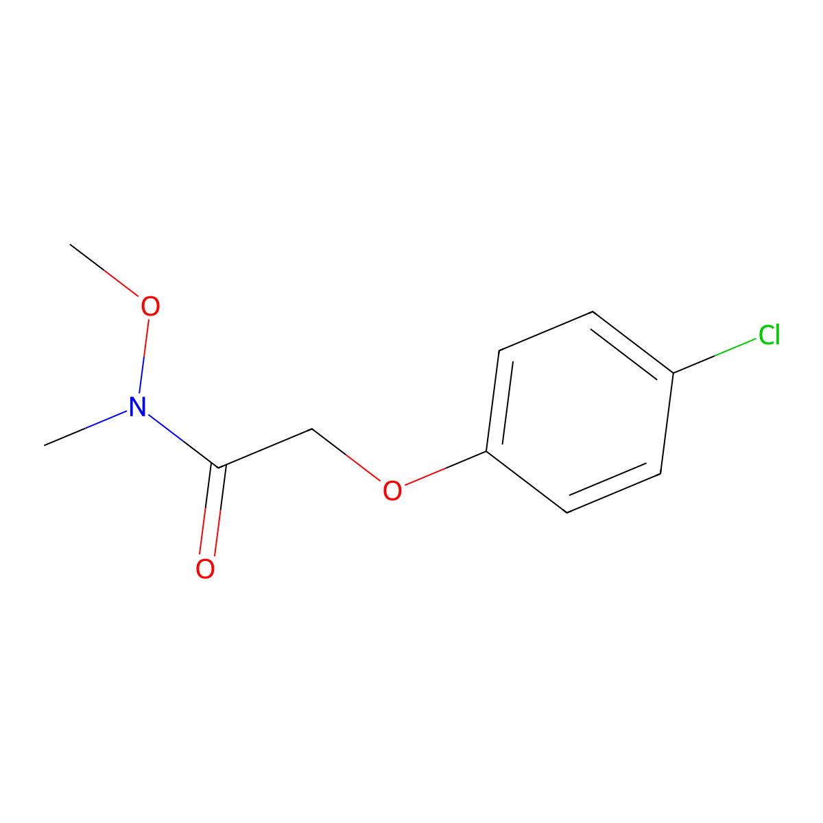 2-(4-Chlorophenoxy)-n-methoxy-n-methylacetamide molecular structure, CAS 18232-70-7