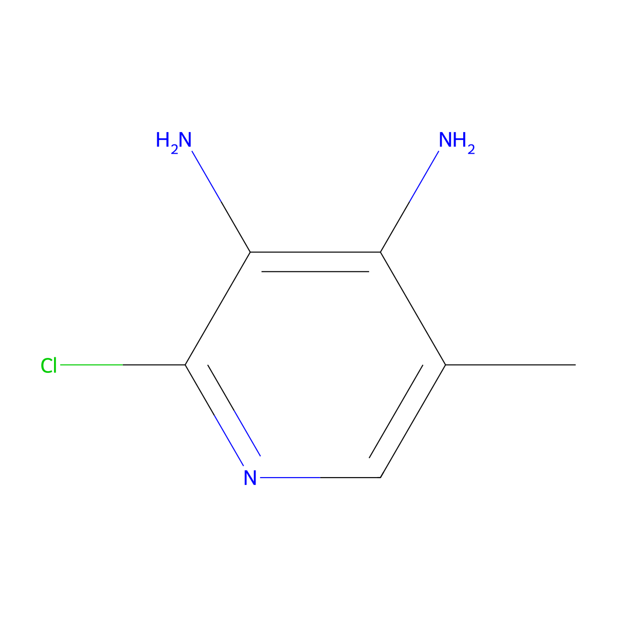 2-Chloro-5-methylpyridine-3,4-diamine molecular structure, CAS 18232-91-2