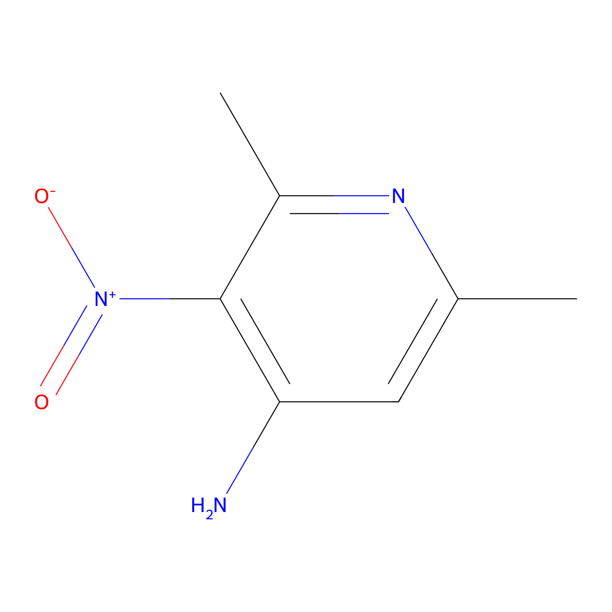2,6-Dimethyl-3-nitropyridin-4-amine molecular structure, CAS 18232-98-9