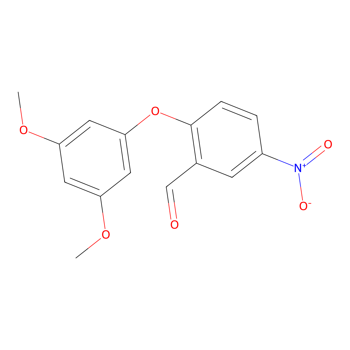 2-(3,5-Dimethoxyphenoxy)-5-nitrobenzaldehyde molecular structure, CAS 182322-39-0