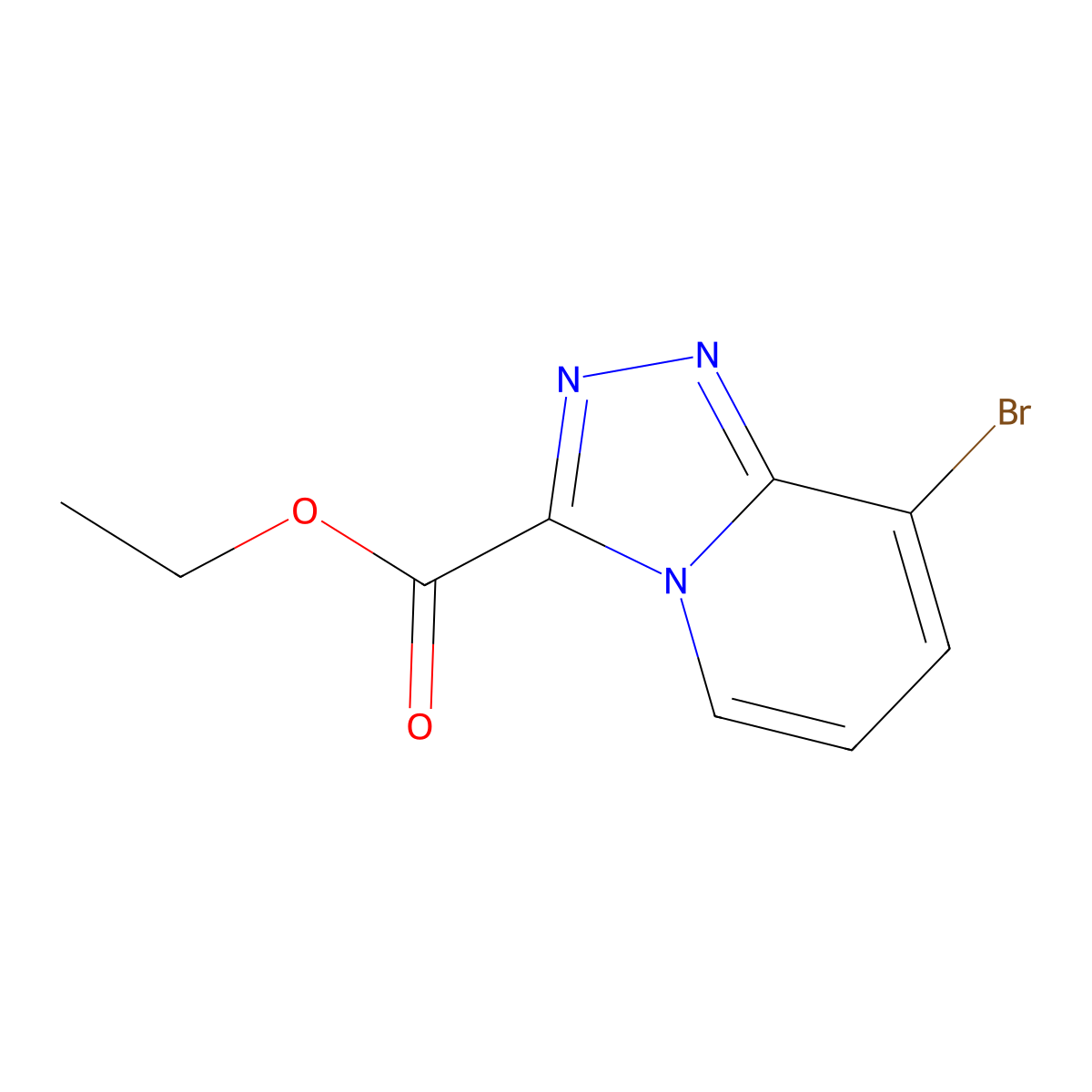 Ethyl 8-bromo-[1,2,4]triazolo[4,3-a]pyridine-3-carboxylate molecular structure, CAS 1823221-57-3