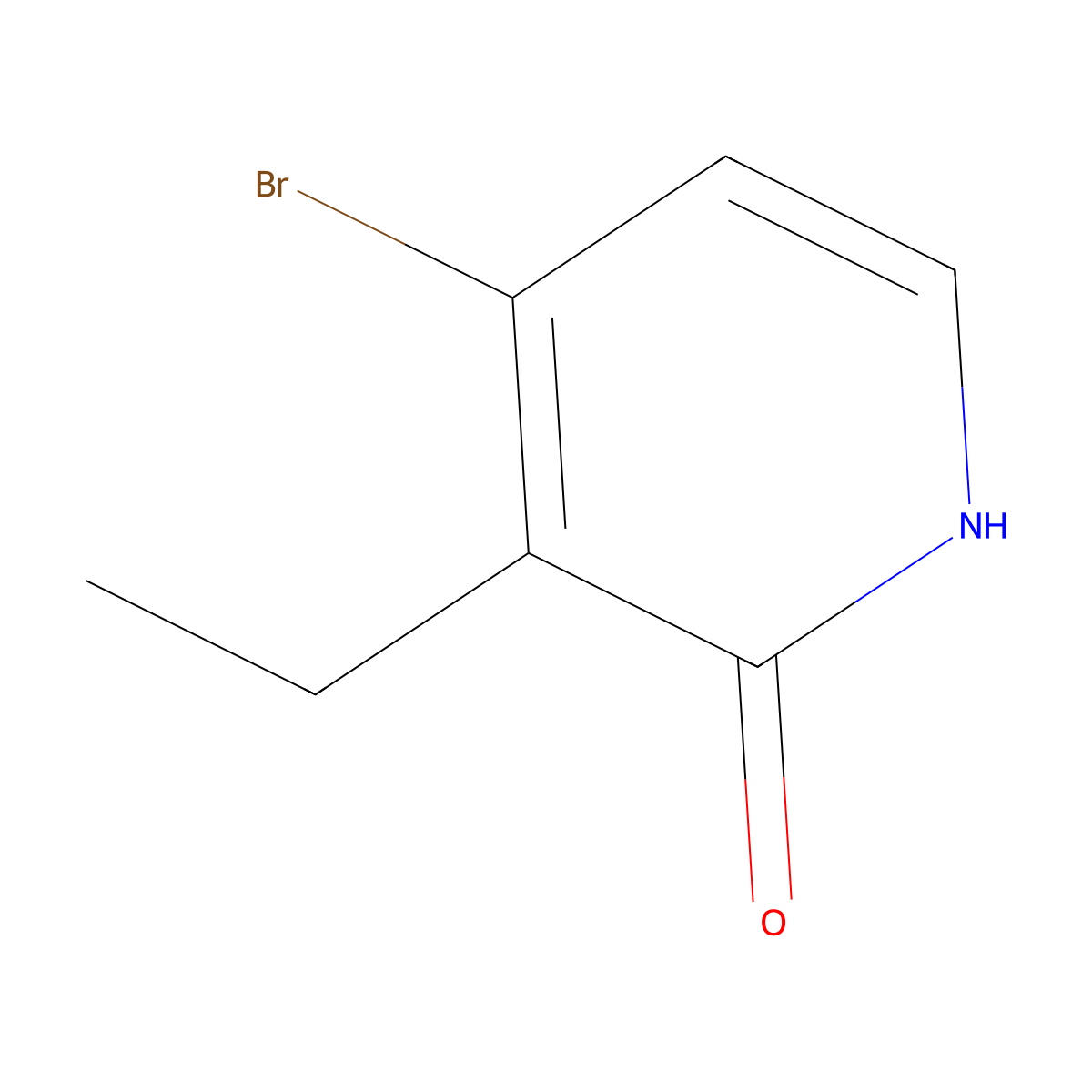 4-Bromo-3-ethylpyridin-2-ol molecular structure, CAS 1823222-48-5