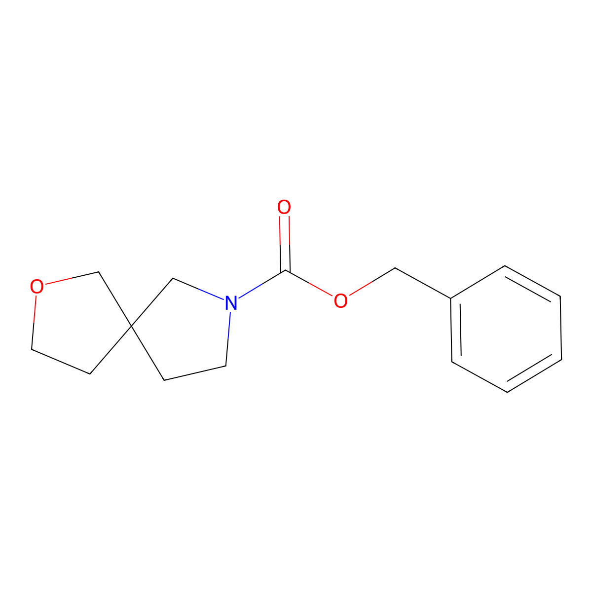 Benzyl 2-oxa-7-azaspiro[4.4]nonane-7-carboxylate molecular structure, CAS 1823225-46-2