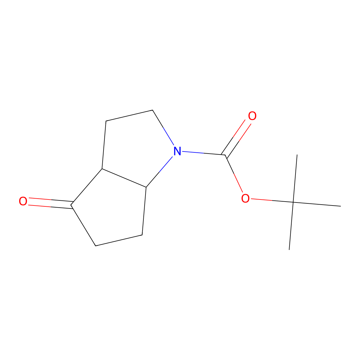 Tert-butyl 4-oxo-2,3,3a,5,6,6a-hexahydrocyclopenta[b]pyrrole-1-carboxylate molecular structure, CAS 1823230-11-0