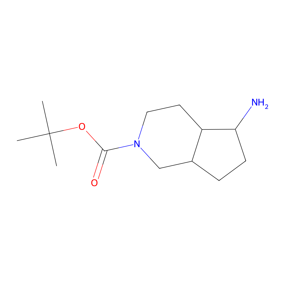 tert-butyl 5-amino-octahydro-1H-cyclopenta[c]pyridine-2-carboxylate molecular structure, CAS 1823230-13-2