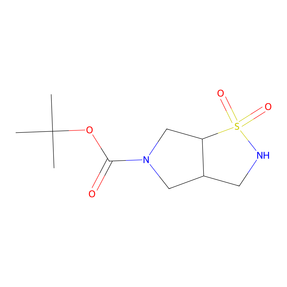 tert-Butyl tetrahydro-2H-pyrrolo[3,4-d]isothiazole-5(3H)-carboxylate 1,1-dioxide molecular structure, CAS 1823230-79-0