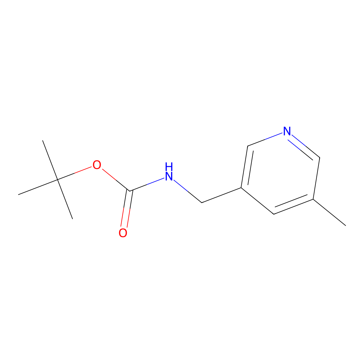 1,1-Dimethylethyl N-[(5-methyl-3-pyridinyl)methyl]carbamate molecular structure, CAS 1823230-80-3