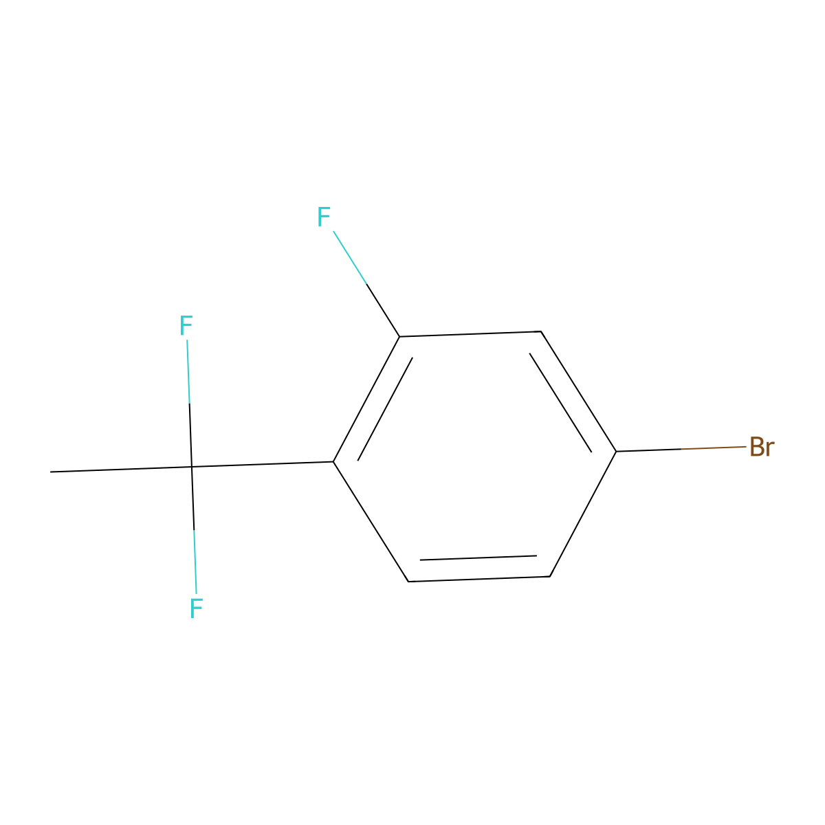 4-Bromo-1-(1,1-difluoroethyl)-2-fluorobenzene molecular structure, CAS 1823231-42-0