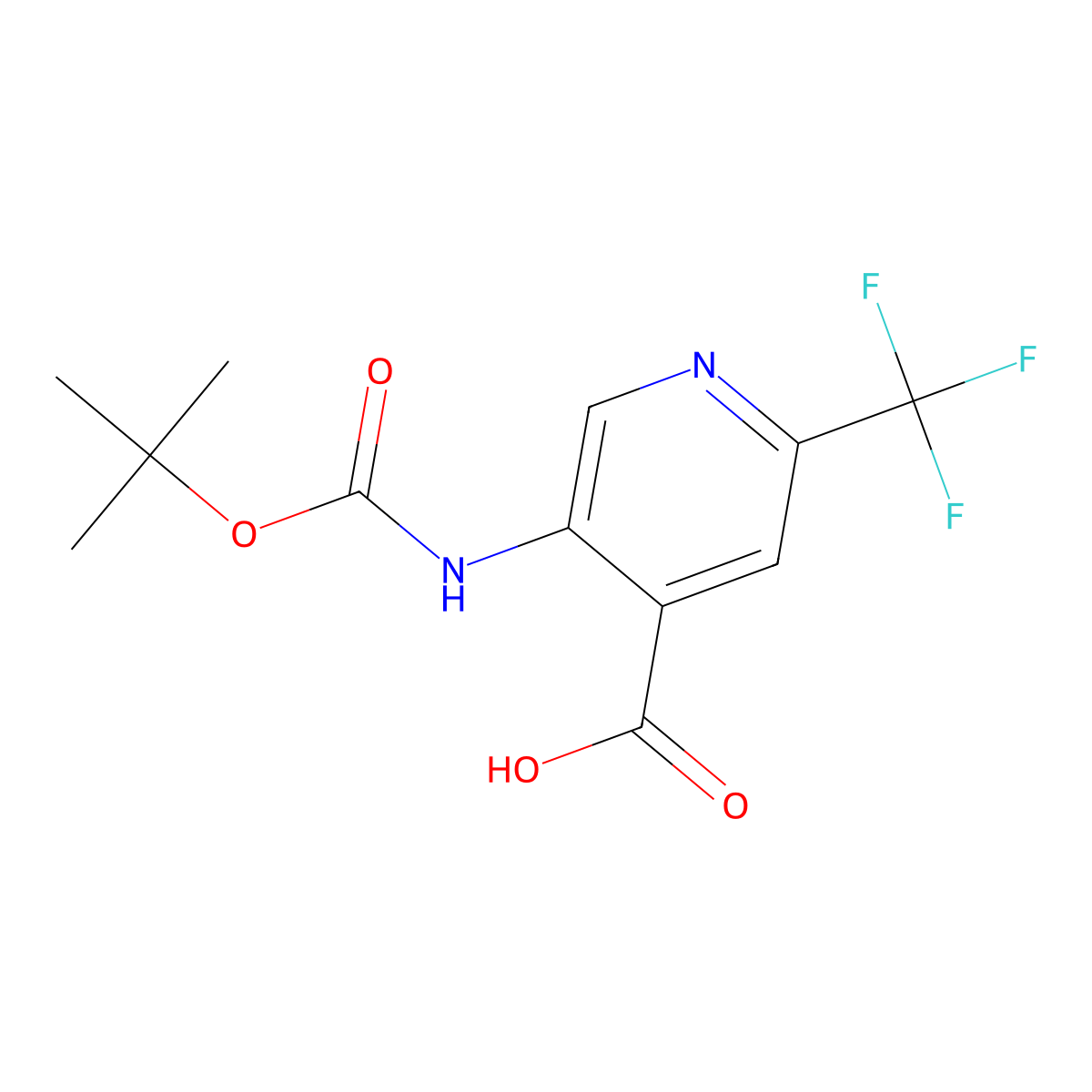 5-{[(Tert-butoxy)carbonyl]amino}-2-(trifluoromethyl)pyridine-4-carboxylic acid molecular structure, CAS 1823231-53-3