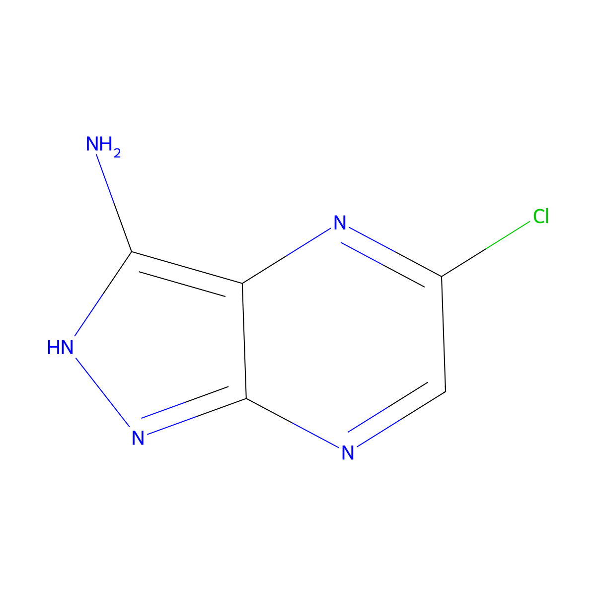 5-Chloro-1H-pyrazolo[3,4-b]pyrazin-3-amine molecular structure, CAS 1823231-87-3