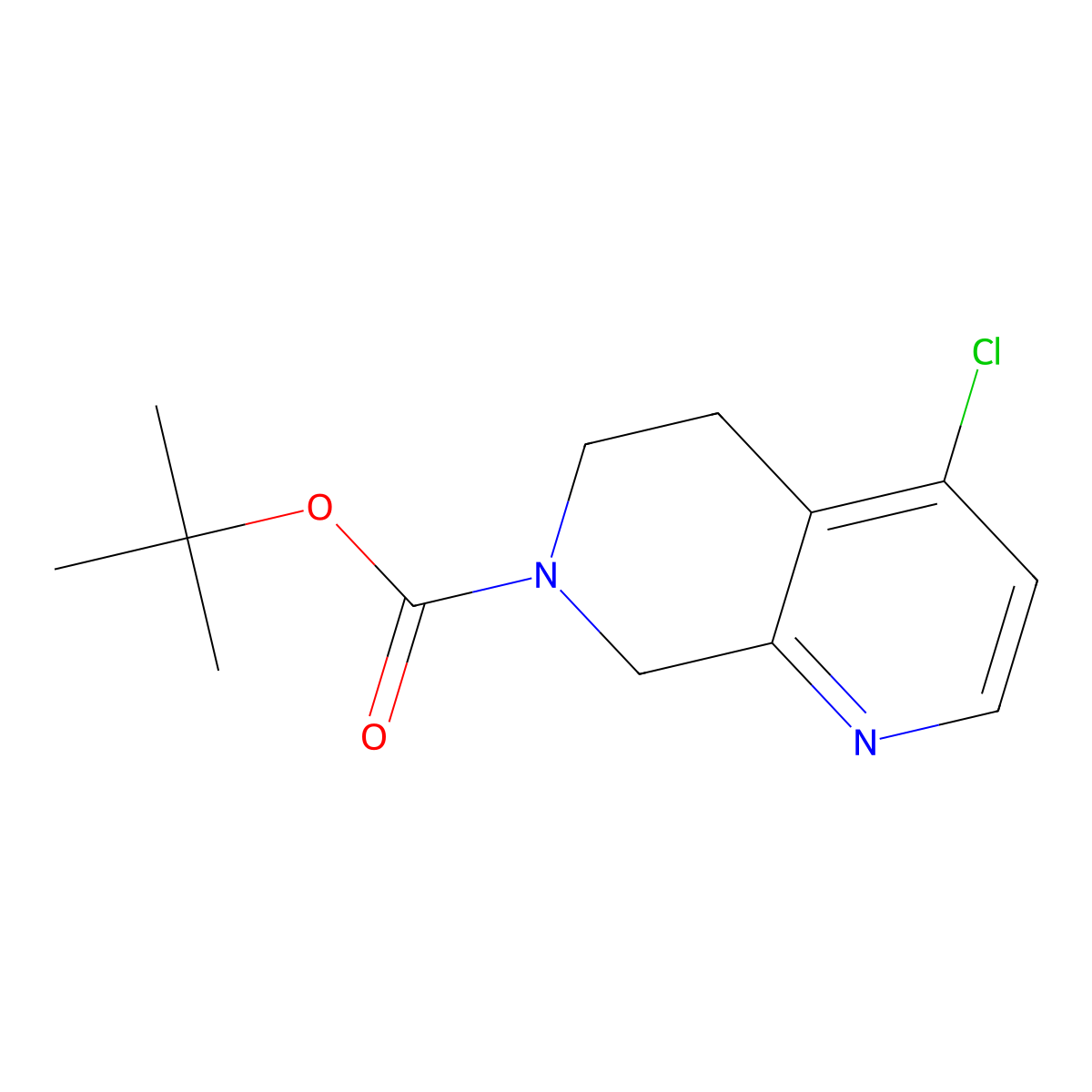 7-Boc-4-chloro-5,6,7,8-tetrahydro-1,7-naphthyridine molecular structure, CAS 1823232-54-7