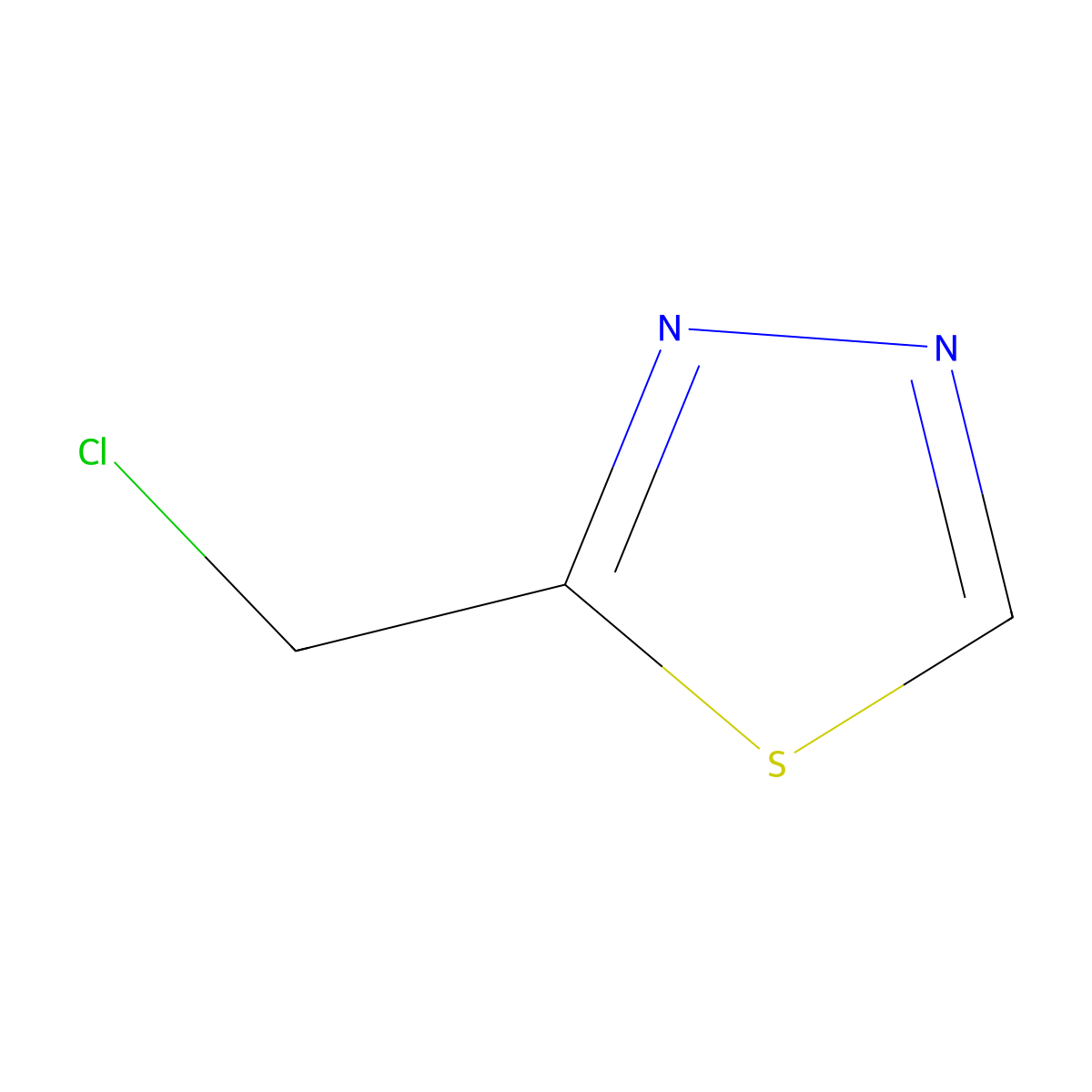 2-(Chloromethyl)-1,3,4-thiadiazole molecular structure, CAS 1823233-50-6