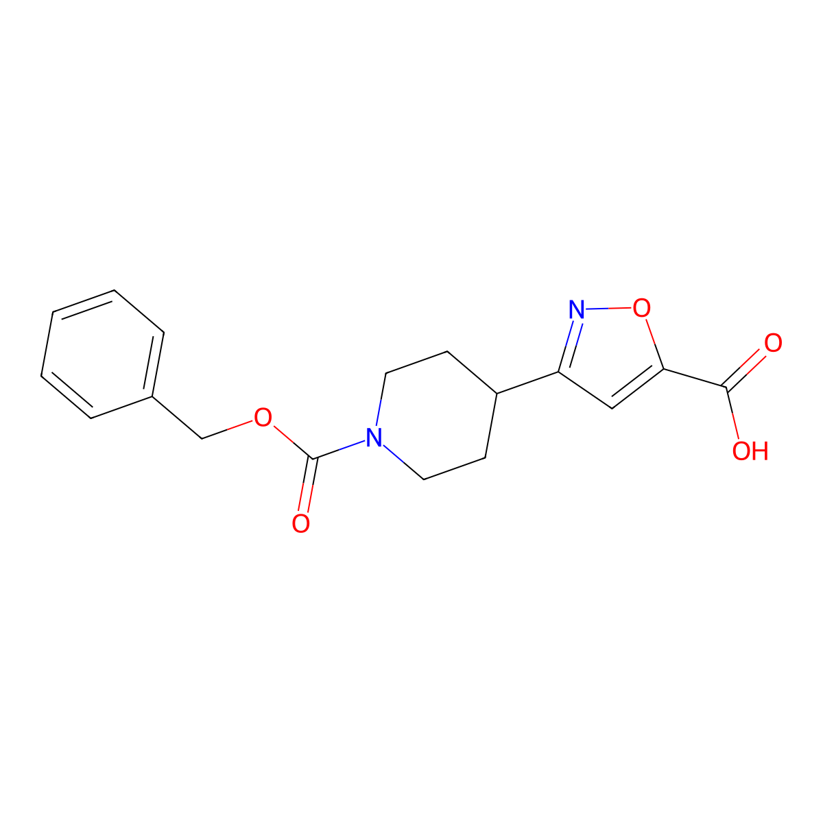 3-{1-[(Benzyloxy)carbonyl]piperidin-4-yl}-1,2-oxazole-5-carboxylic acid molecular structure, CAS 1823233-86-8