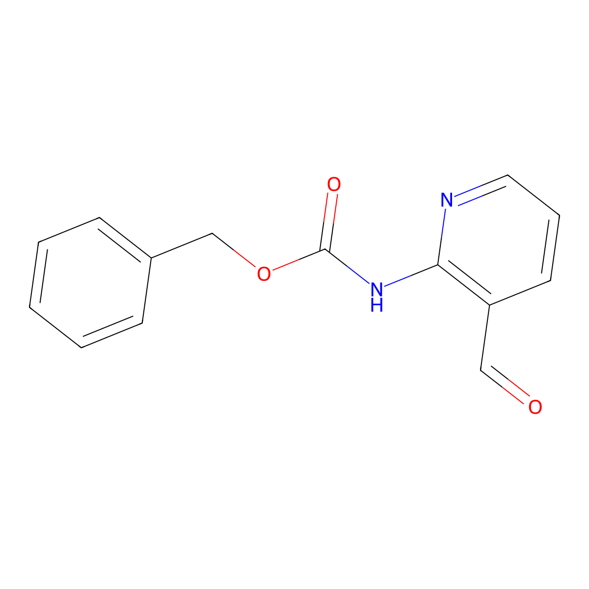 benzyl N-(3-formylpyridin-2-yl)carbamate molecular structure, CAS 1823234-21-4