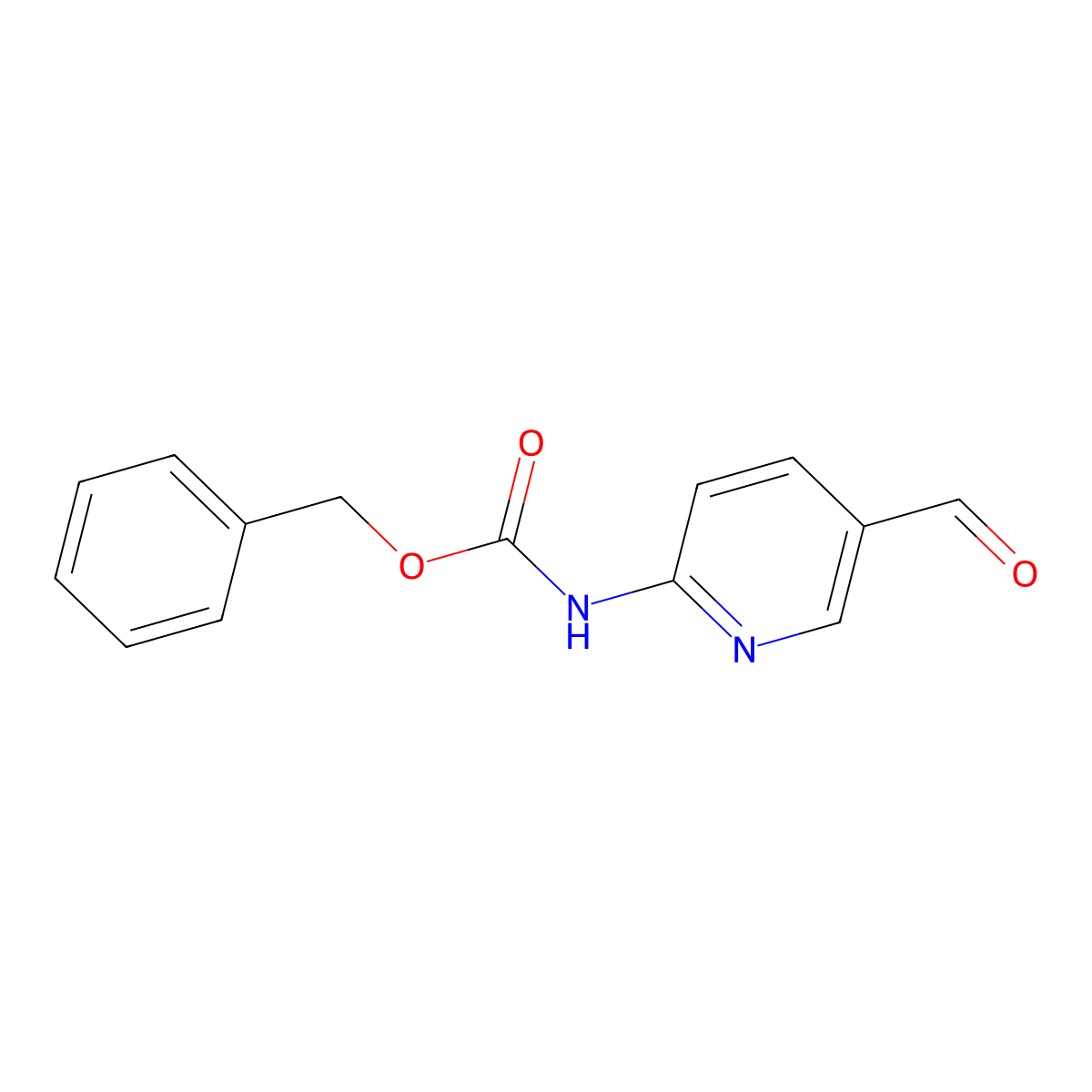 benzyl N-(5-formylpyridin-2-yl)carbamate molecular structure, CAS 1823234-22-5