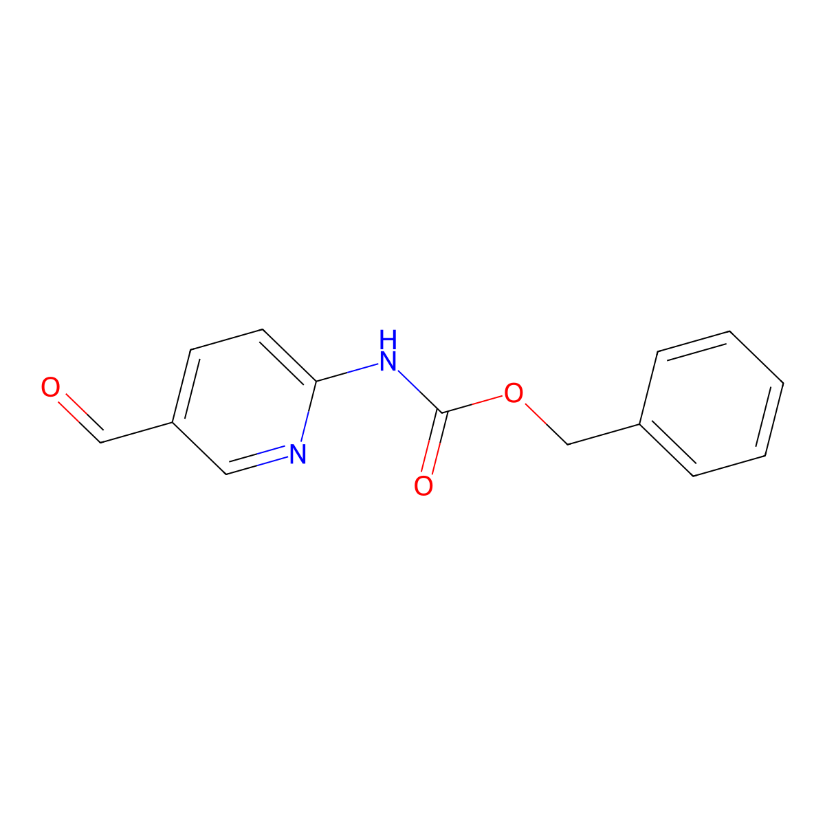 benzyl N-(5-formylpyridin-2-yl)carbamate molecular structure, CAS 1823234-22-5