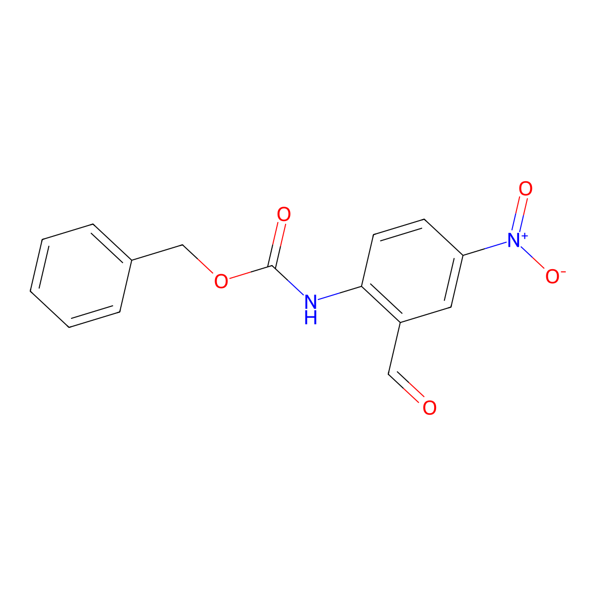 benzyl N-(2-formyl-4-nitrophenyl)carbamate molecular structure, CAS 1823234-28-1
