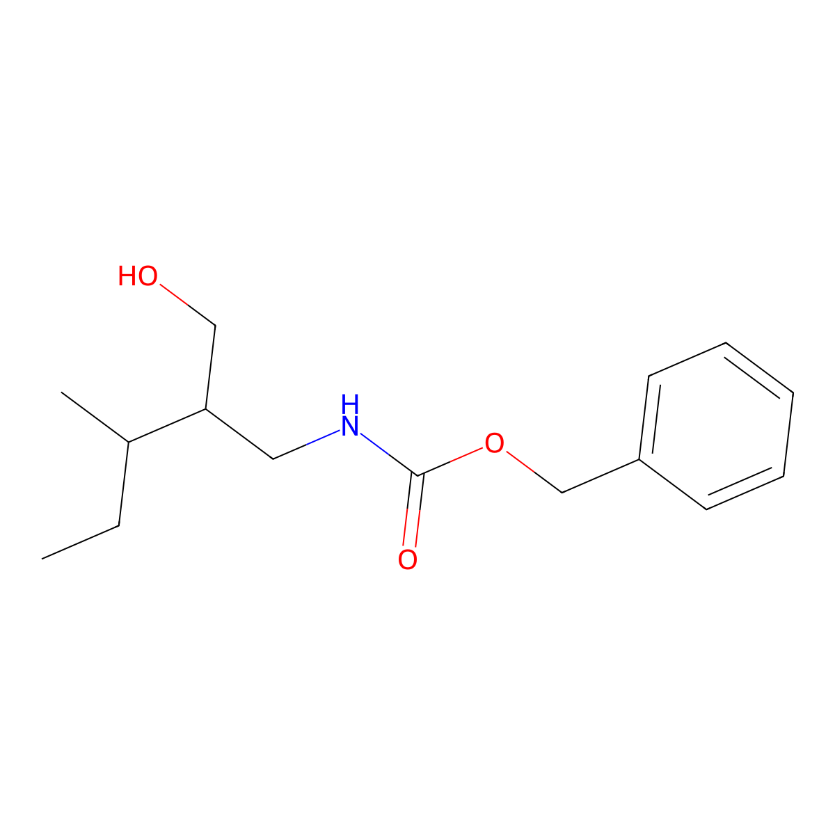 benzyl N-[2-(butan-2-yl)-3-hydroxypropyl]carbamate molecular structure, CAS 1823234-44-1