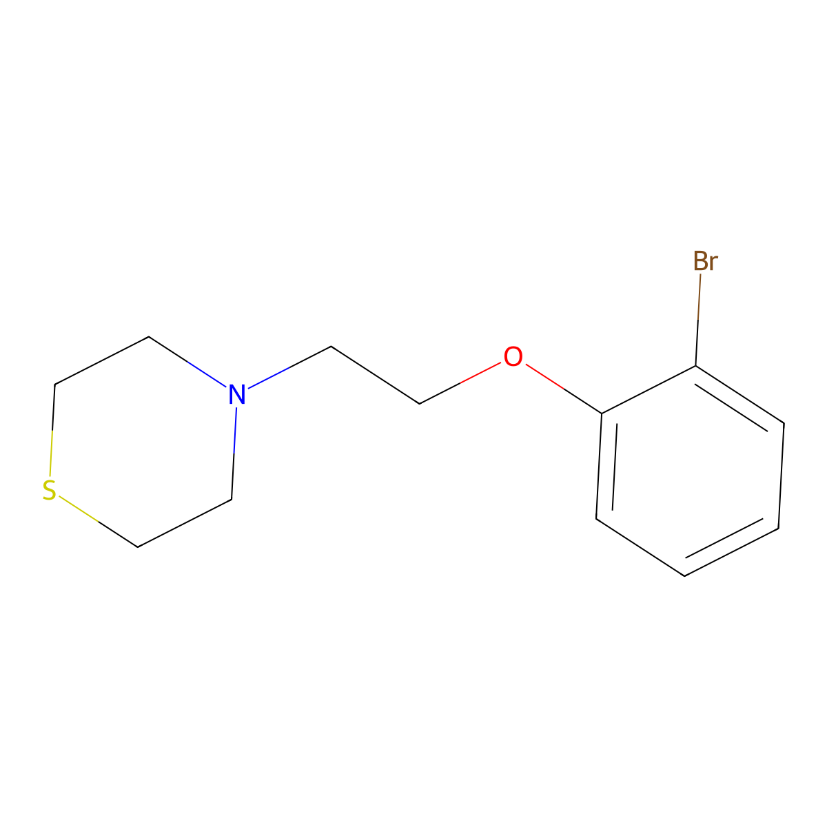 1-[2-(2-Bromophenoxy)ethyl]-thiomorpholine molecular structure, CAS 1823235-00-2